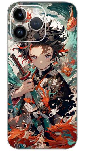 Tanjiro Kamado anime Mobile Skin Wrap