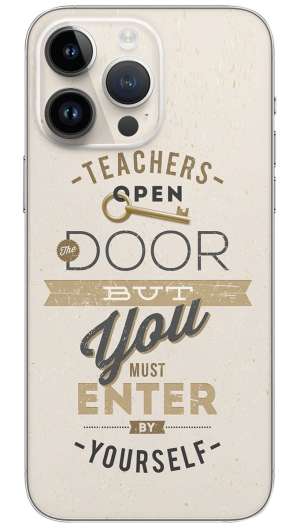 Teacher open the door quotes Mobile Skin Wrap