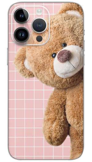 Teddy bear cartoon  Mobile Skin Wrap