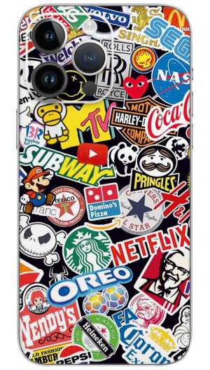 Television channels pattern Mobile Skin Wrap