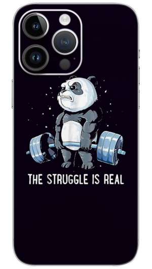The real Panda Struggle Quotes Mobile Skin Wrap