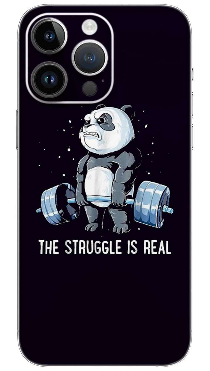The real Panda Struggle Quotes Mobile Skin Wrap