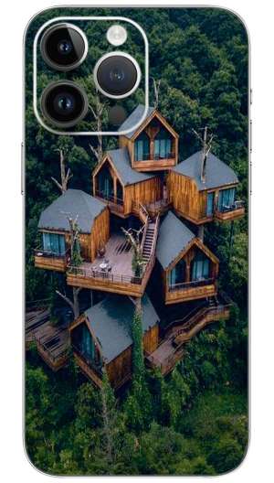 TREE IN WOODEN HOUSE  Mobile Skin Wrap