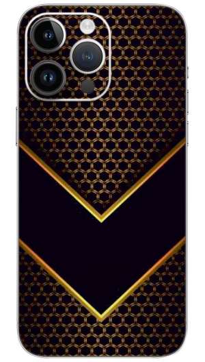 V black gold pattern  Mobile Skin Wrap