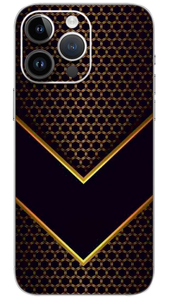 V black gold pattern  Mobile Skin Wrap