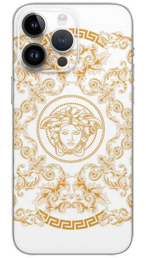 Versace medusa  golden design Mobile Skin Wrap
