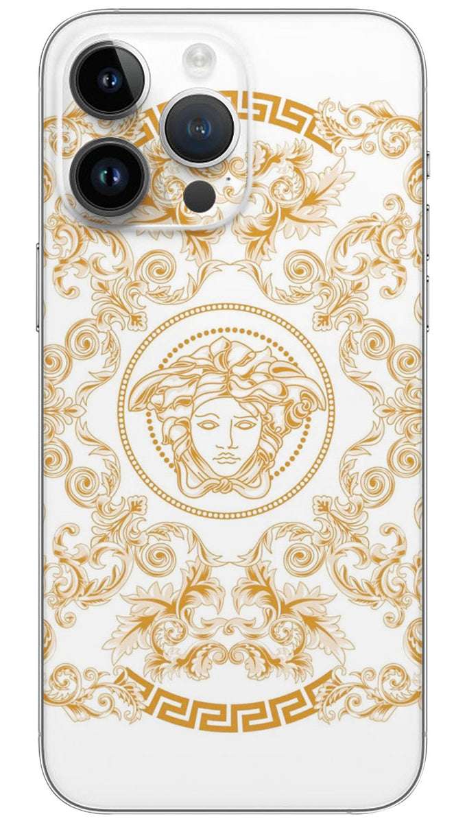 Versace medusa  golden design Mobile Skin Wrap