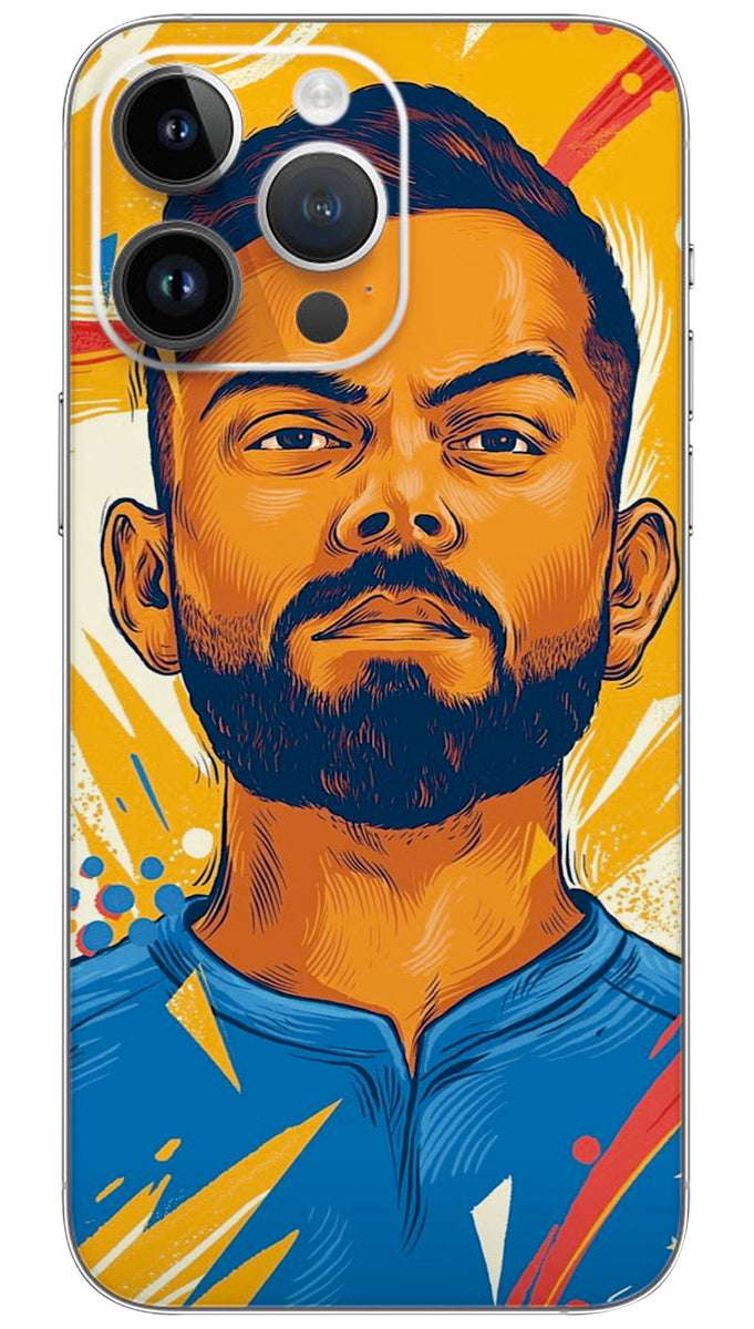Virat Kohli Vector Art Mobile Skin Wrap