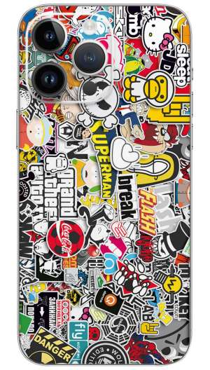 WallDaddy Cartoon pattern Mobile Skin Wrap