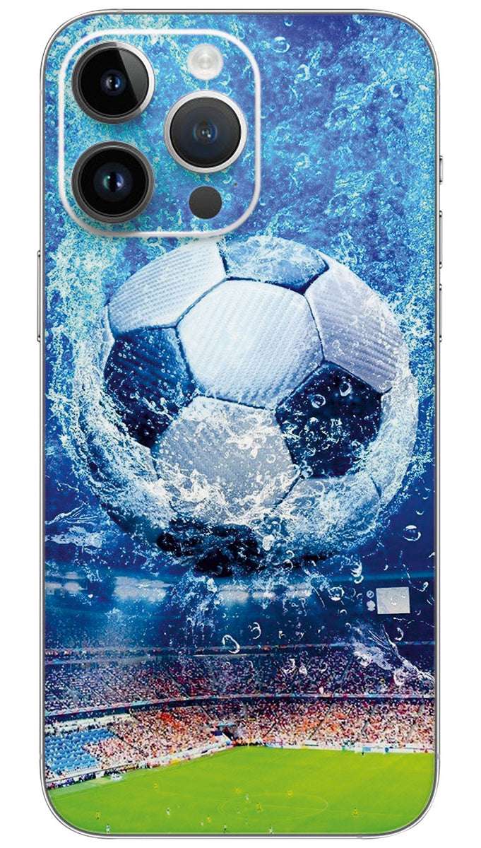 Water Drops Around Soccer Ball sport Mobile Skin Wrap