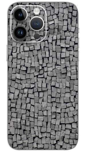 White and Black Brick Wall pattern Mobile Skin Wrap