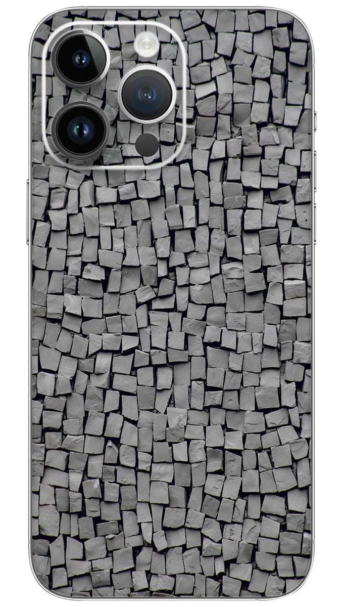 White and Black Brick Wall pattern Mobile Skin Wrap