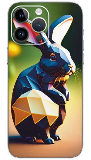 White Rabbit Abstract  Mobile Skin Wrap