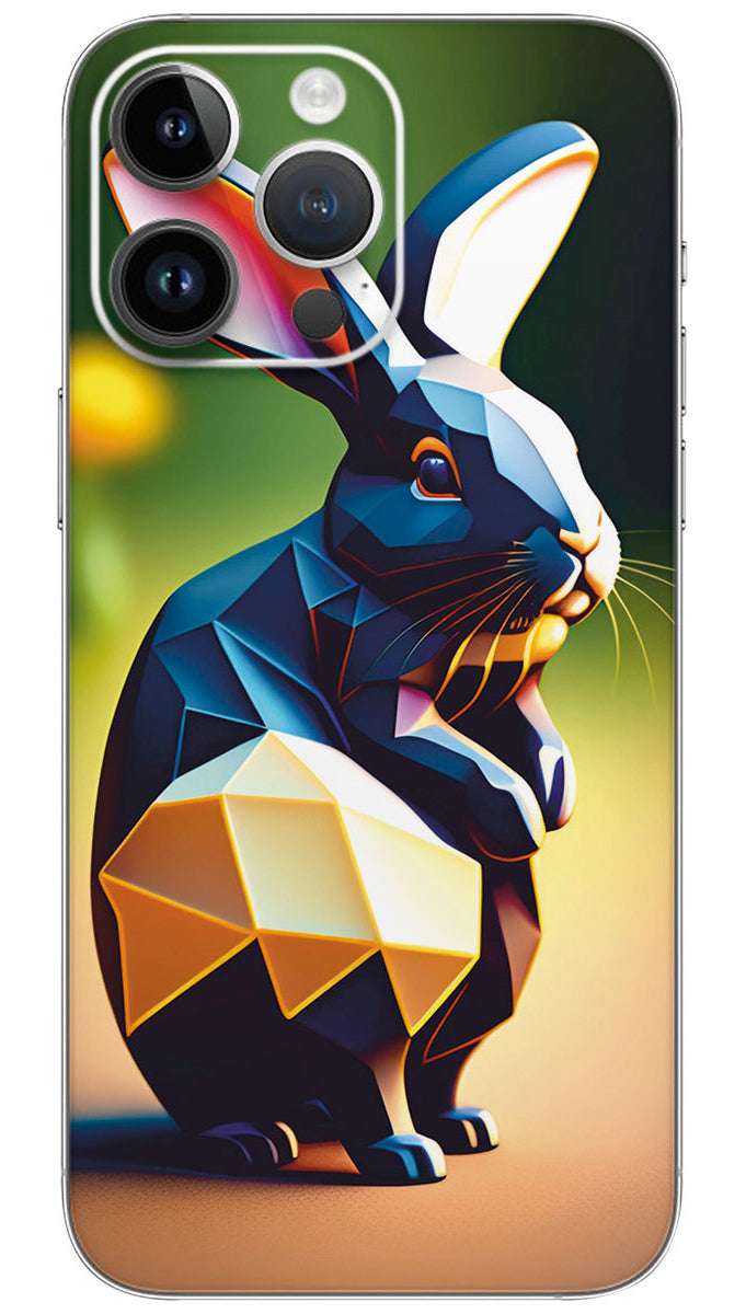 White Rabbit Abstract  Mobile Skin Wrap