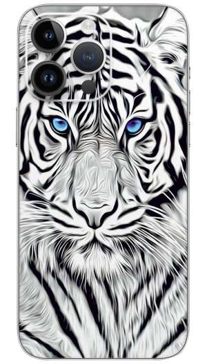 White Tiger Face Mobile Skin Wrap