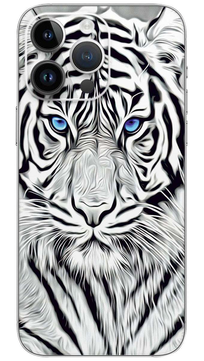 White Tiger Face Mobile Skin Wrap