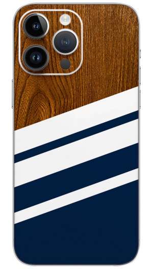 Wooden navy pattern Mobile Skin Wrap