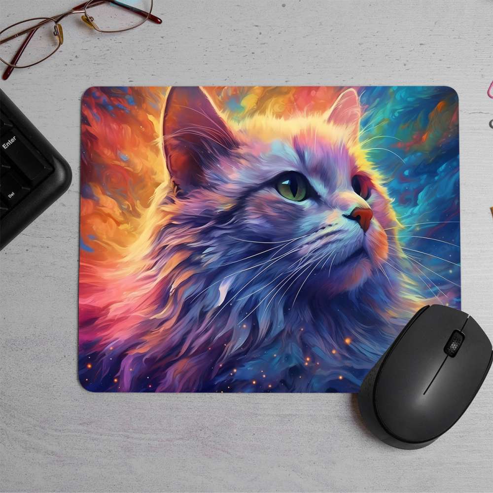 Abstract cat  Printed Mouse Pad