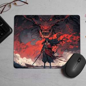 Anime Red Dragon Printed Mouse Pad