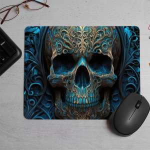 Blue Skull  Printed Mouse Pad