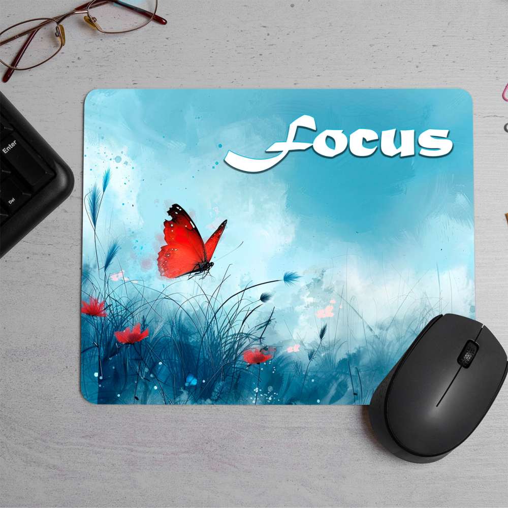 Butterfly Pattern  Printed Mouse Pad