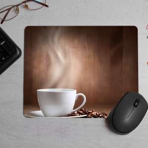 Coffee mug with  Beans  Printed Mouse Pad