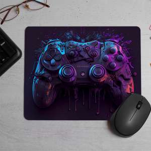 Cyberpunk Gaming Controller Printed Mouse Pad