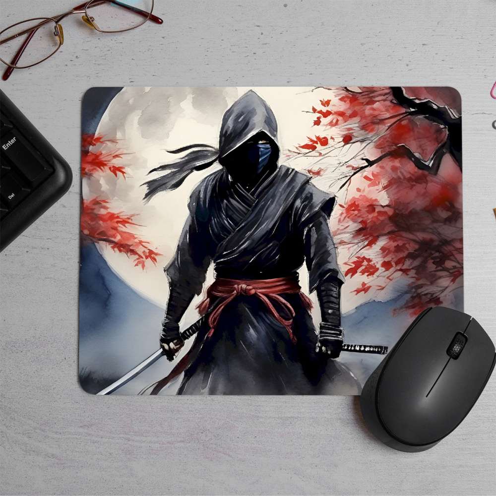 Fantasy Samurai Swords Art Printed Mouse Pad