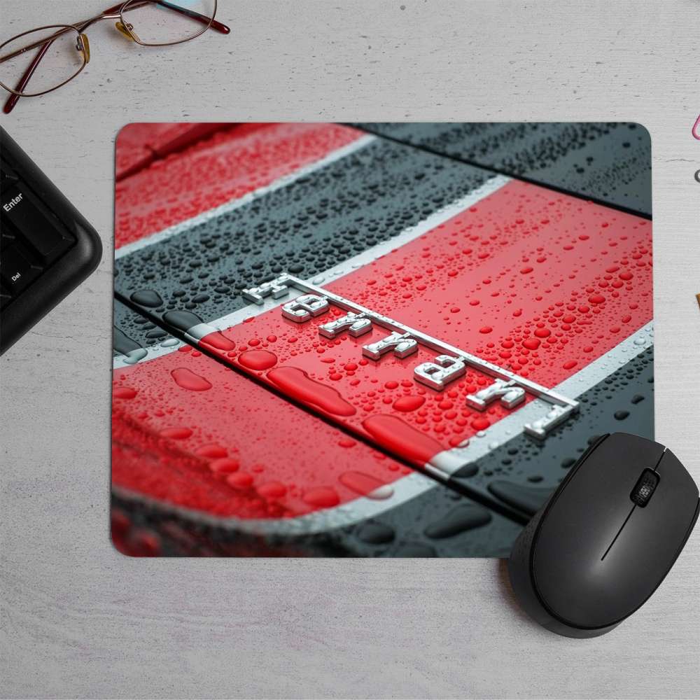 Ferrari Symbols Printed Mouse Pad