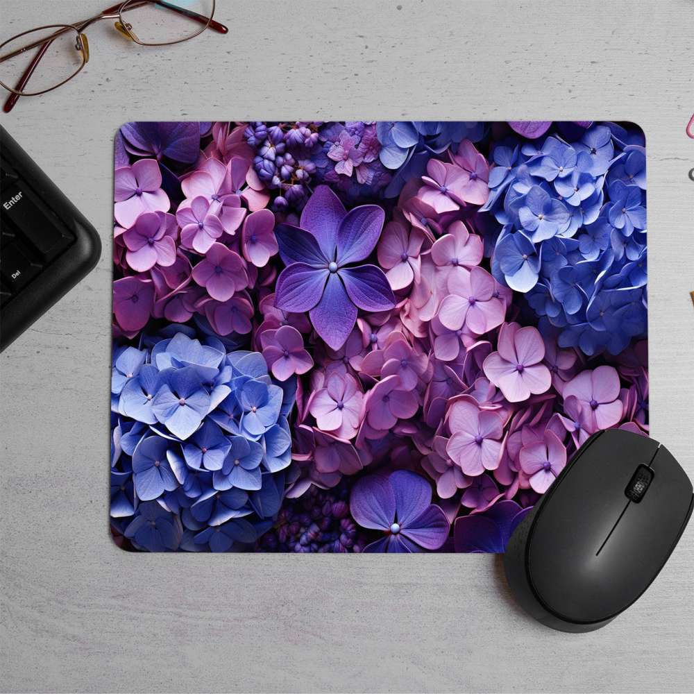 Full frame of blue and pink Printed Mouse Pad