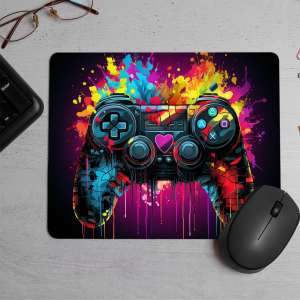 Game controller with paint Printed Mouse Pad