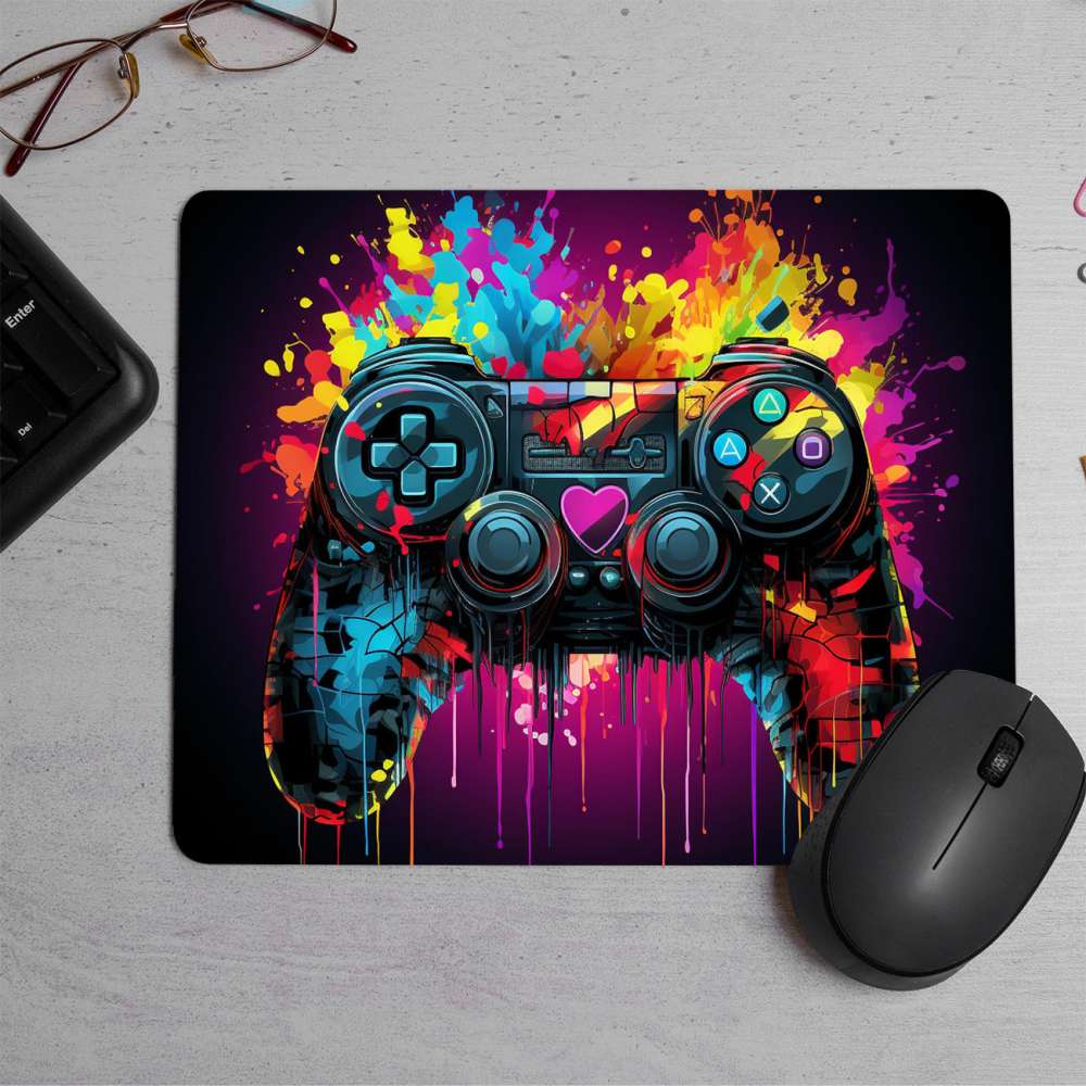 Game controller with paint Printed Mouse Pad