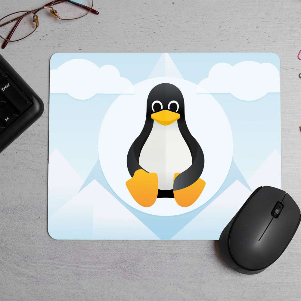 Linux Tux Printed Mouse Pad