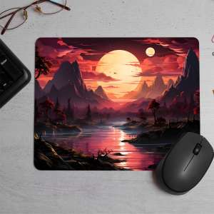 Misty Foggy Mountain Printed Mouse Pad