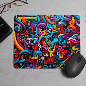Music doodle hand drawn Printed Mouse Pad