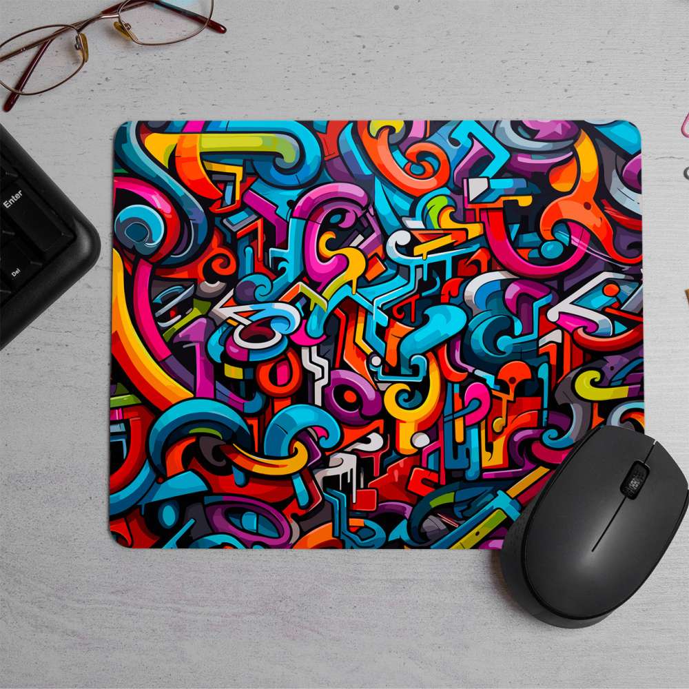 Music doodle hand drawn Printed Mouse Pad