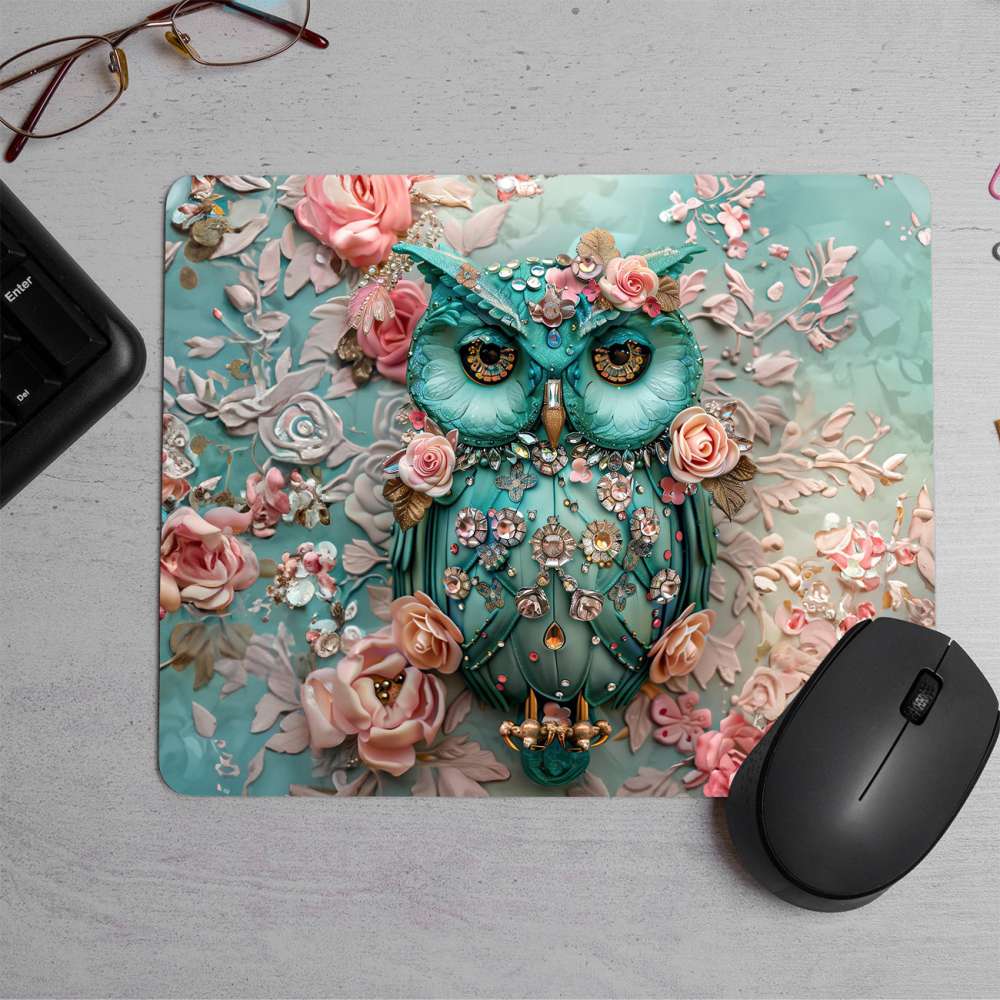 Owl Mouse Pad  Printed Mouse Pad
