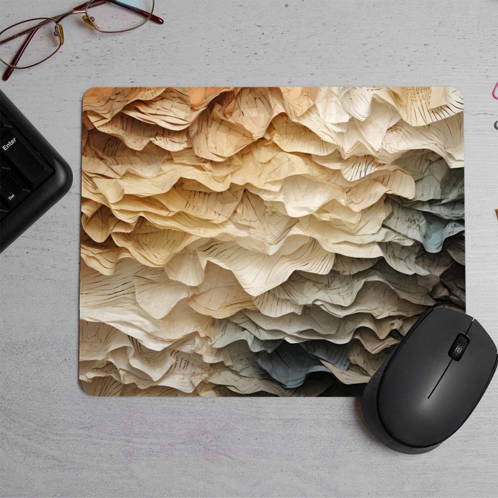 Paper fiber art Abstract Printed Mouse Pad