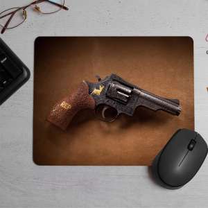Revolver Gun, vintage Style Printed Mouse Pad
