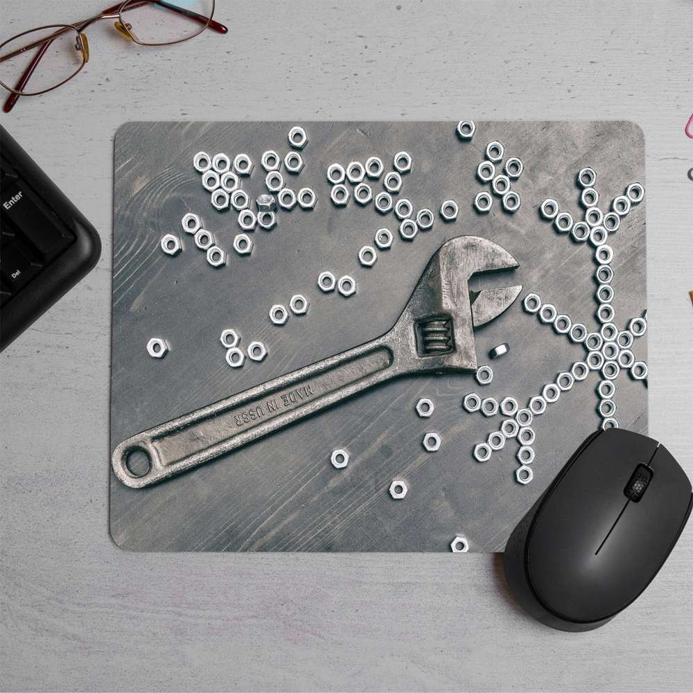 Screwnuts adjustable Printed Mouse Pad