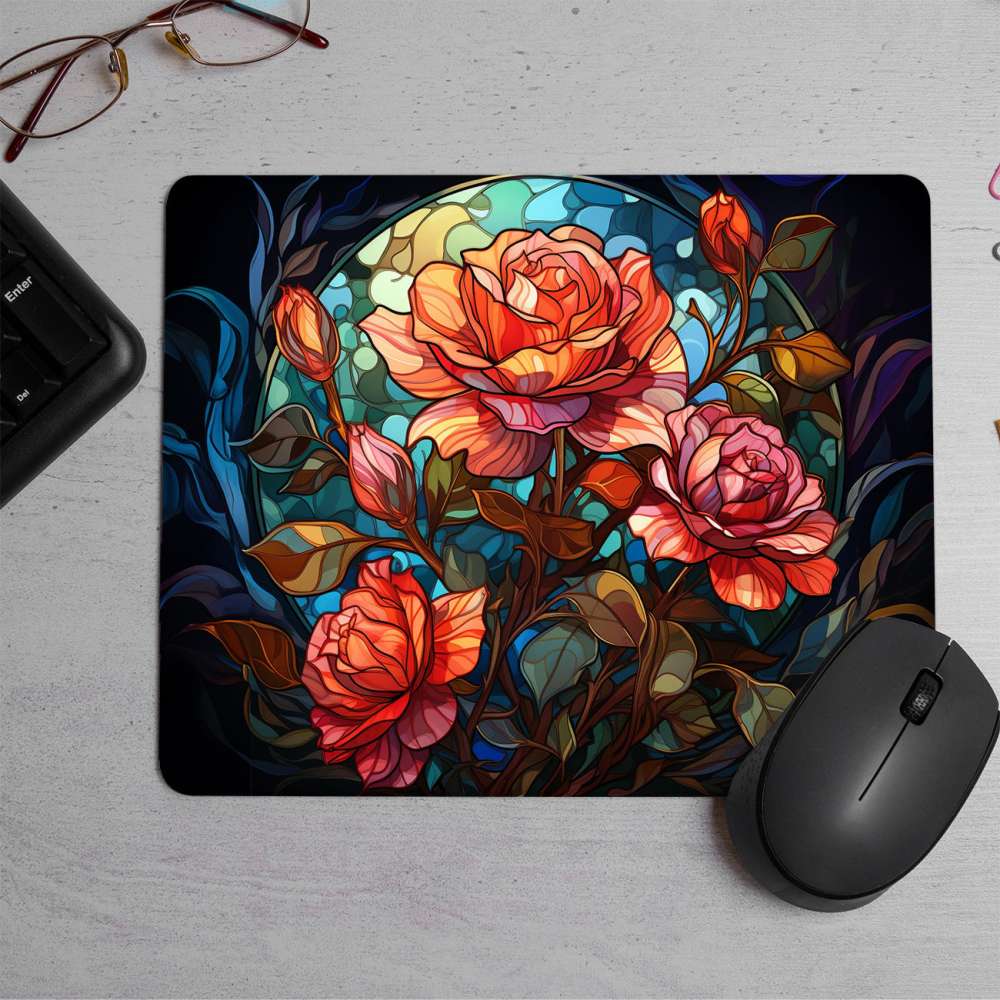 There are two roses Printed Mouse Pad