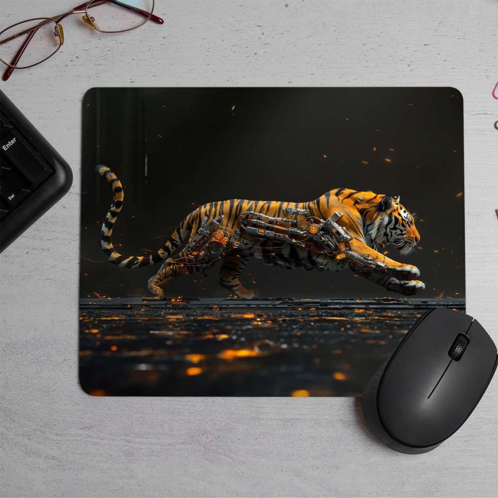Tiger sabertooth Printed Mouse Pad