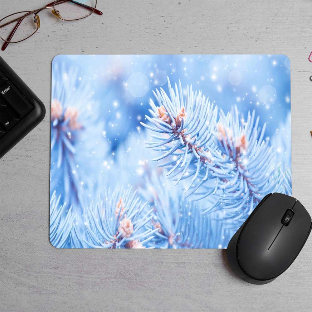 Tree in Snow Printed Mouse Pad