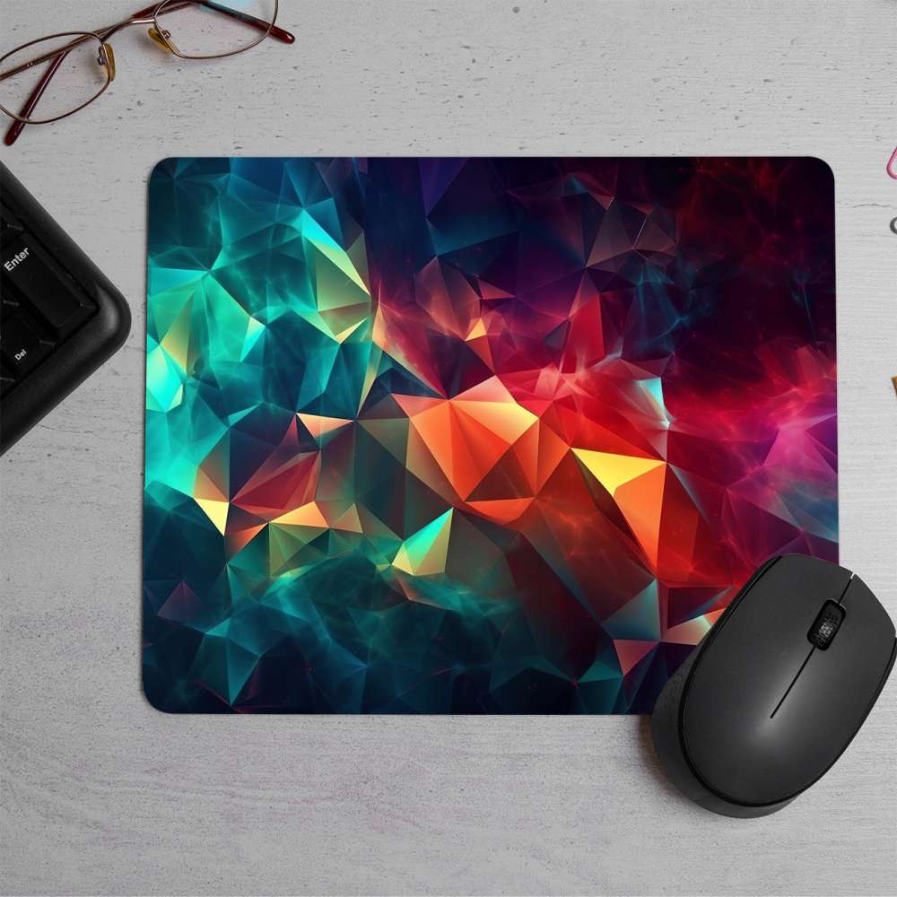 Triangle colorful Pattern Printed Mouse Pad
