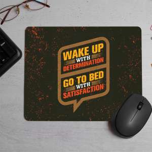 Wake up to bed up Printed Mouse Pad