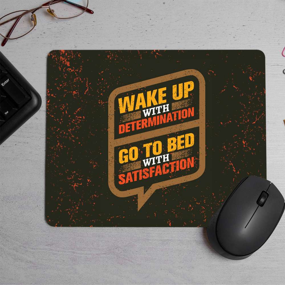 Wake up to bed up Printed Mouse Pad