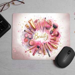 Watercolor splash poster makeup Printed Mouse Pad