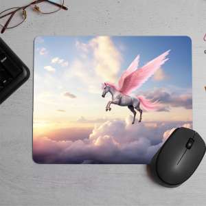 Winged Divine Horse Printed Mouse Pad