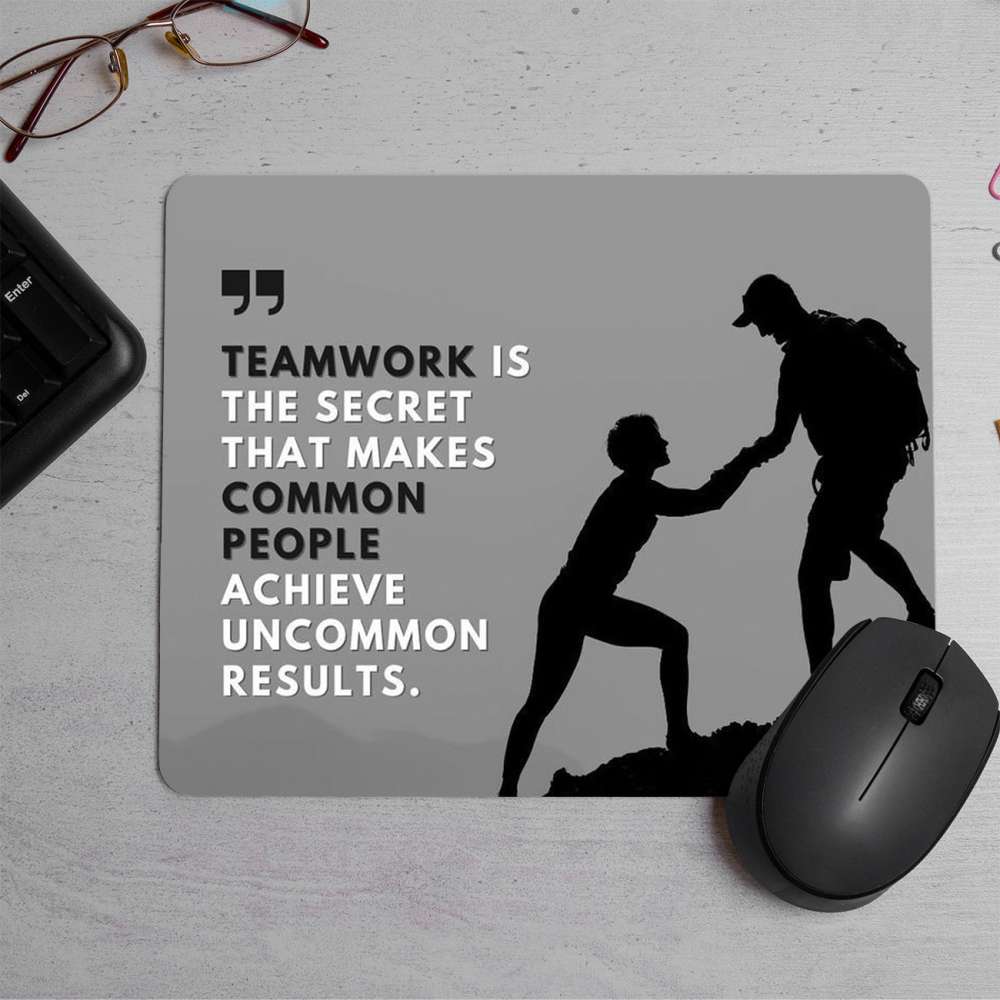 Yourfates Teamwork Quotes Printed Mouse Pad